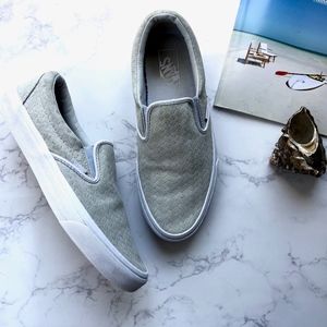 Vans Suede Textured Weave Slip On Sneakers